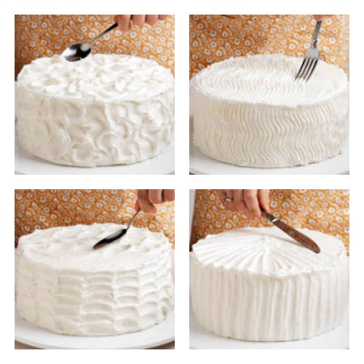 Simple ways to decorate a cake peaks zigzags waves and stripes